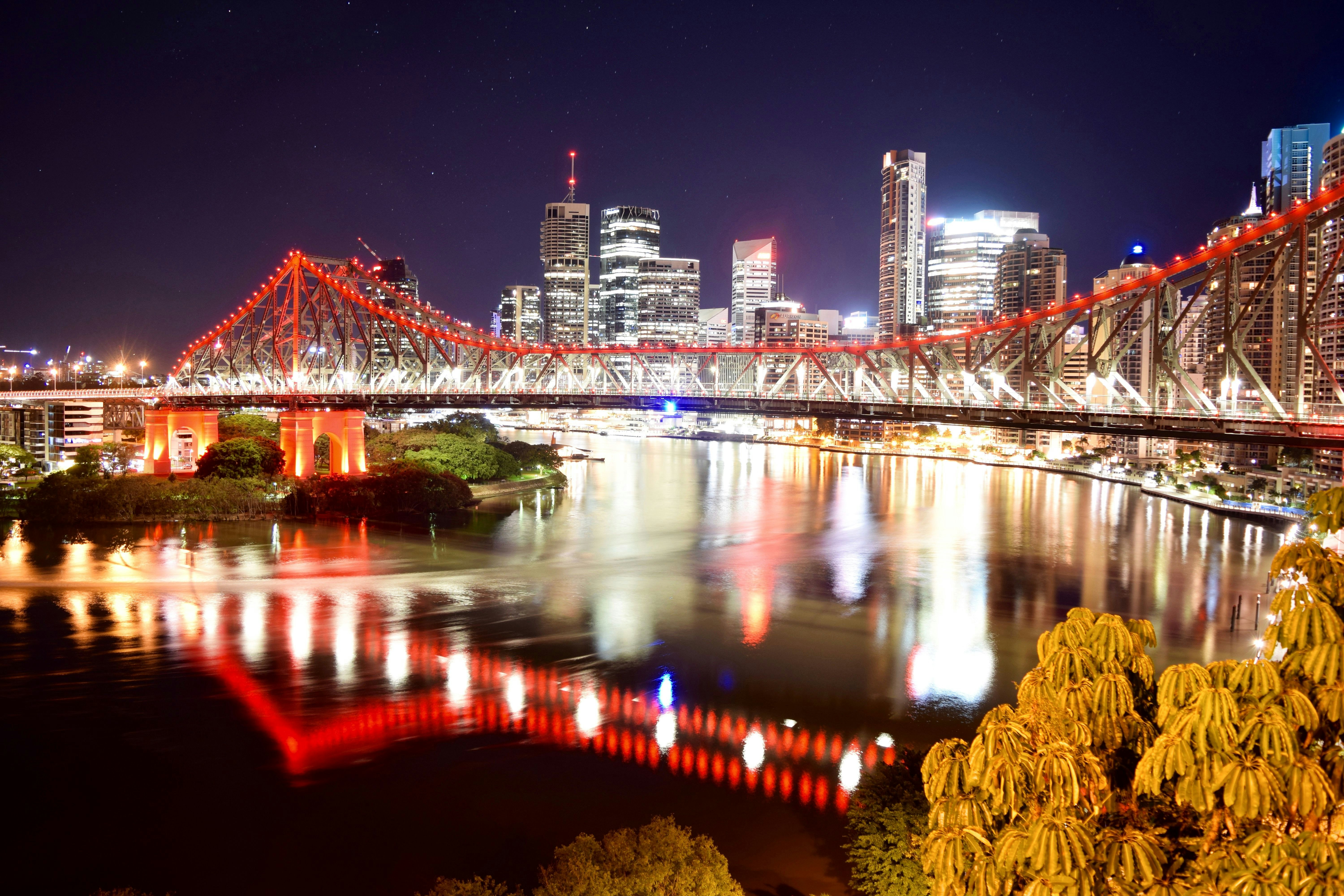 orange and black bridge